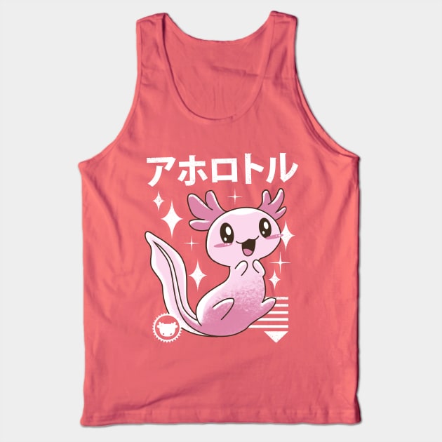 Kawaii Axolotl Tank Top by Vincent Trinidad Art